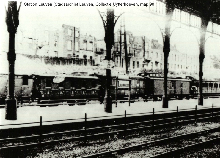 Station in Leuven onder Duitse bezetting (foto Stadsarchief Leuven)